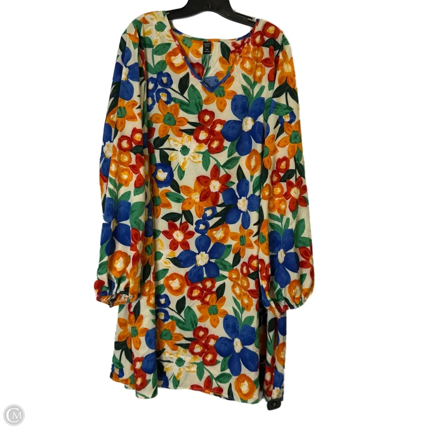 Dress Casual Short By Clothes Mentor In Floral Print, Size: 5x