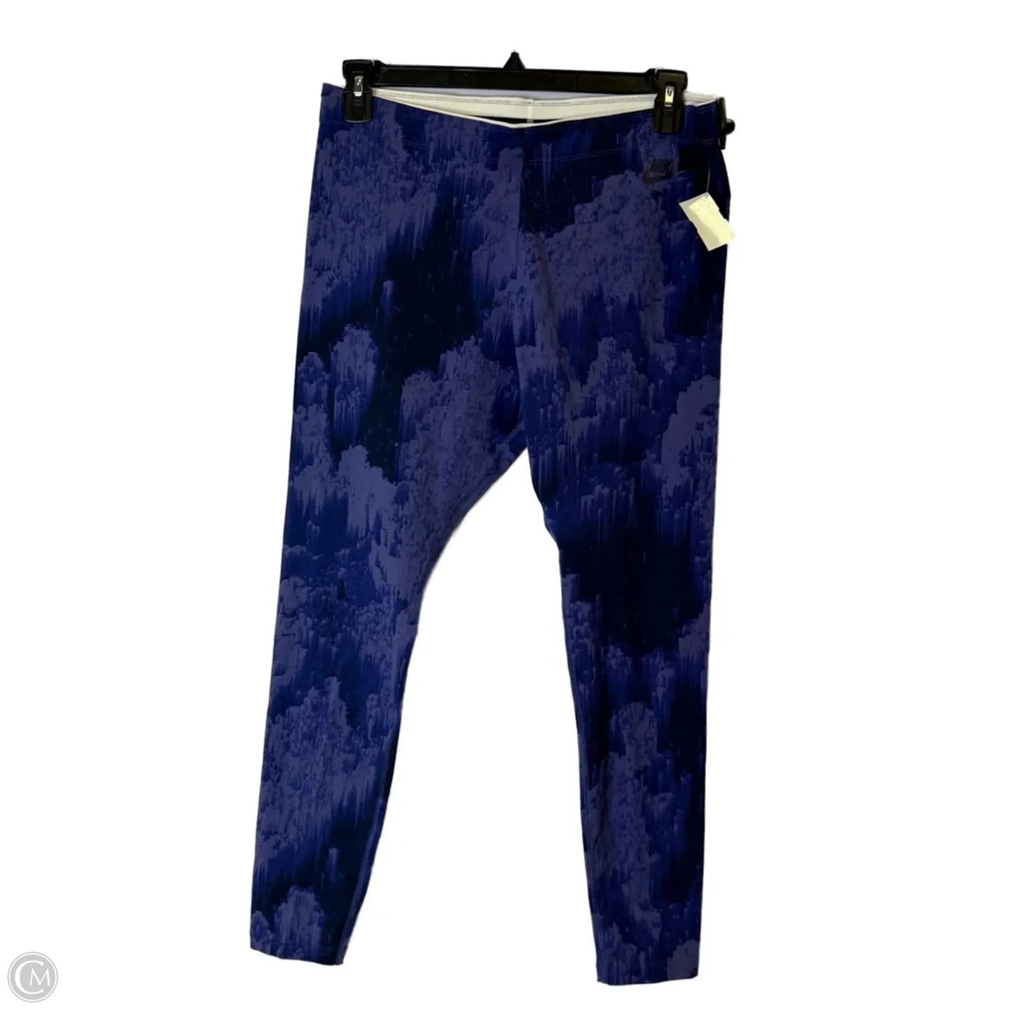 Athletic Leggings By Nike Apparel In Blue, Size: Xl