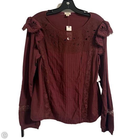 Top Long Sleeve By Tiny In Purple, Size: M