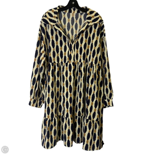 Dress Casual Midi By Shein In Blue & Brown, Size: 3x