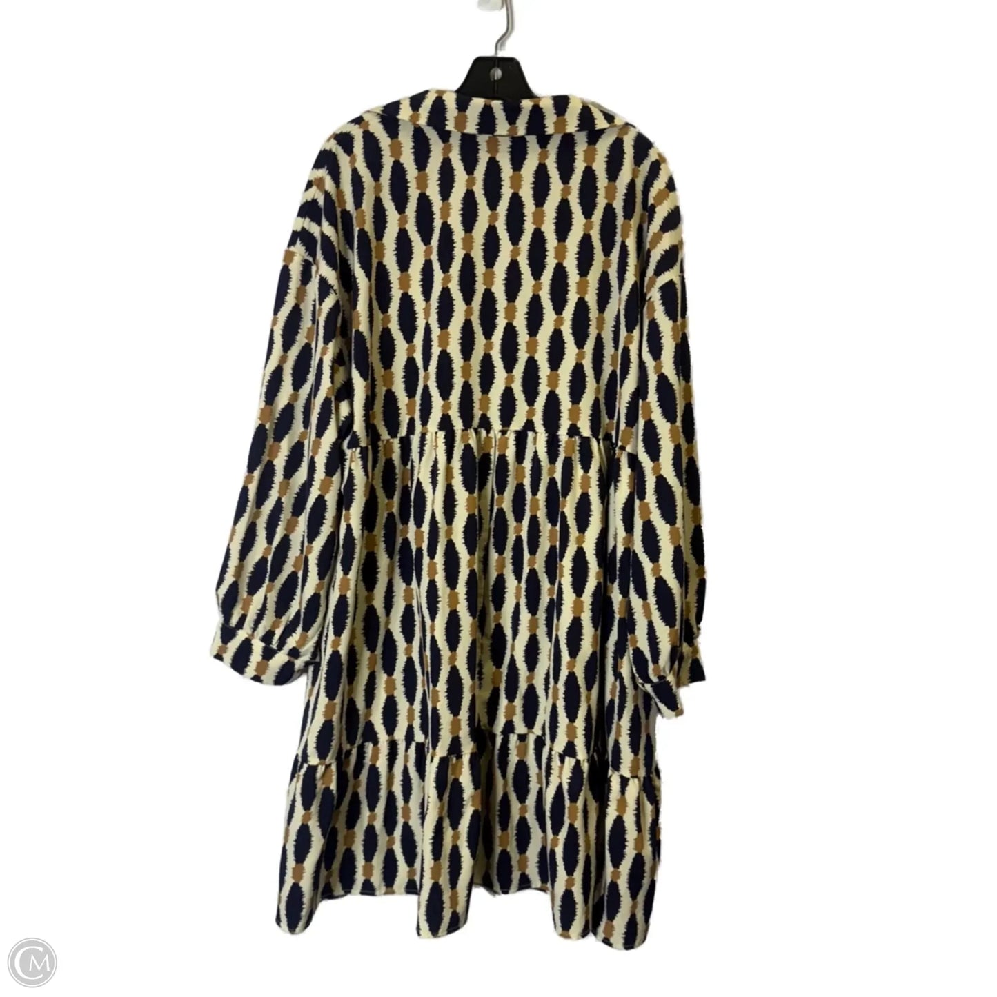 Dress Casual Midi By Shein In Blue & Brown, Size: 3x