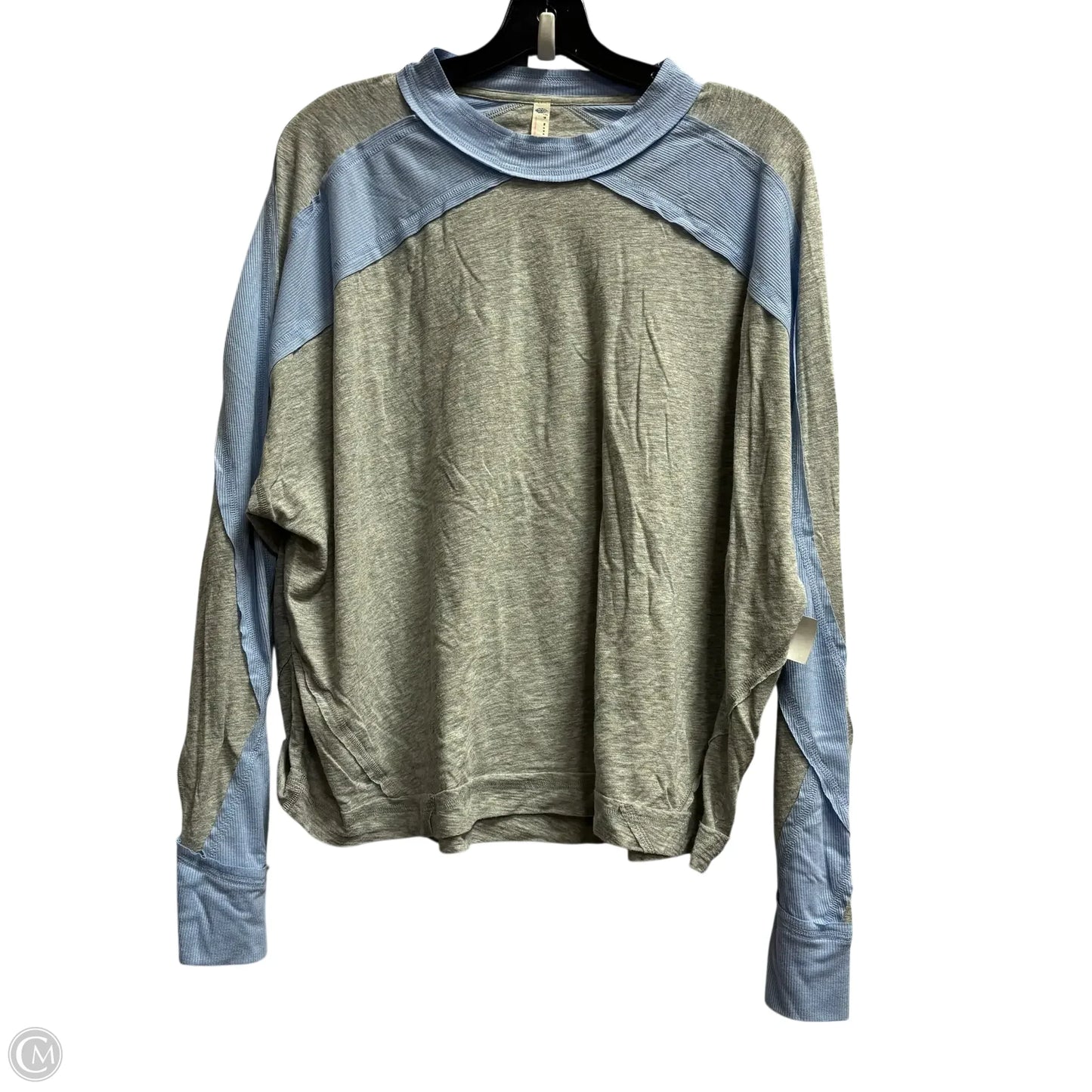 Top Long Sleeve By Free People In Blue & Grey, Size: S