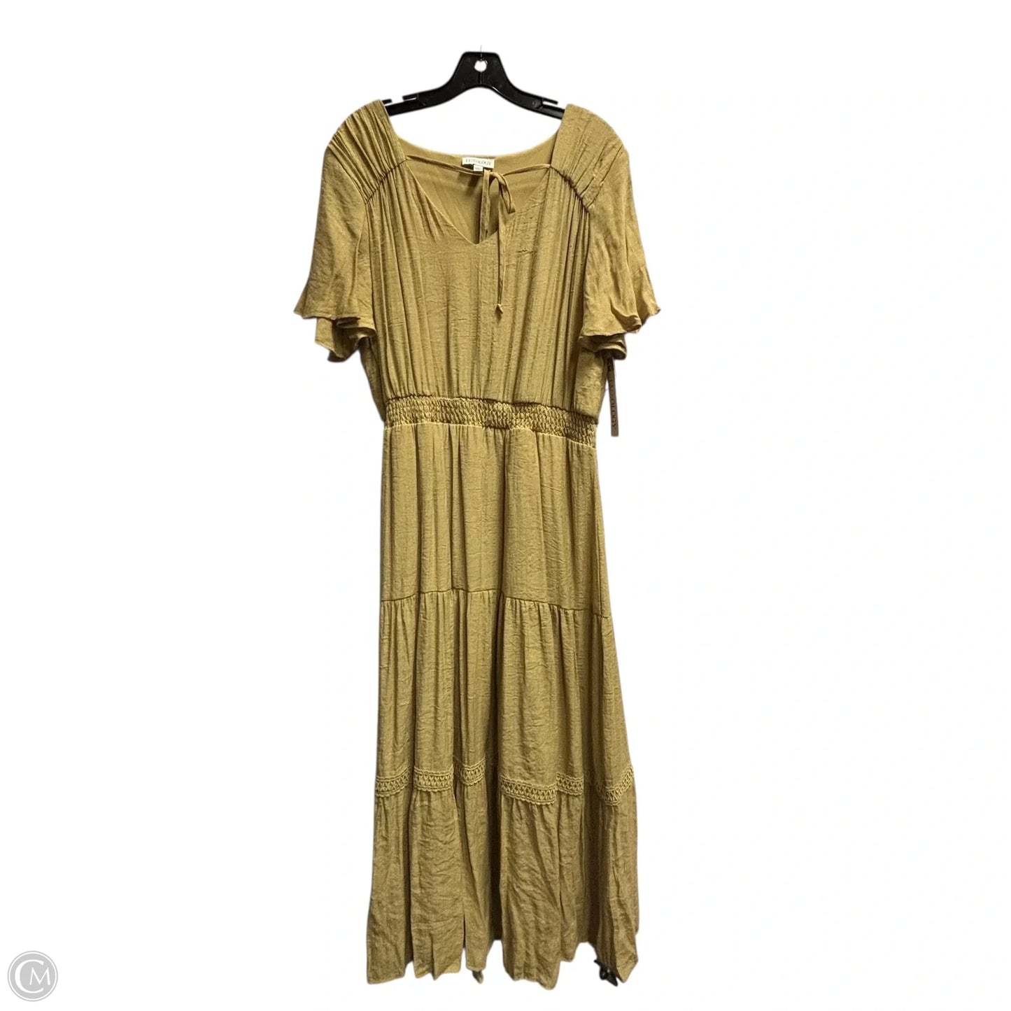 Dress Casual Maxi By Luxology In Yellow, Size: L