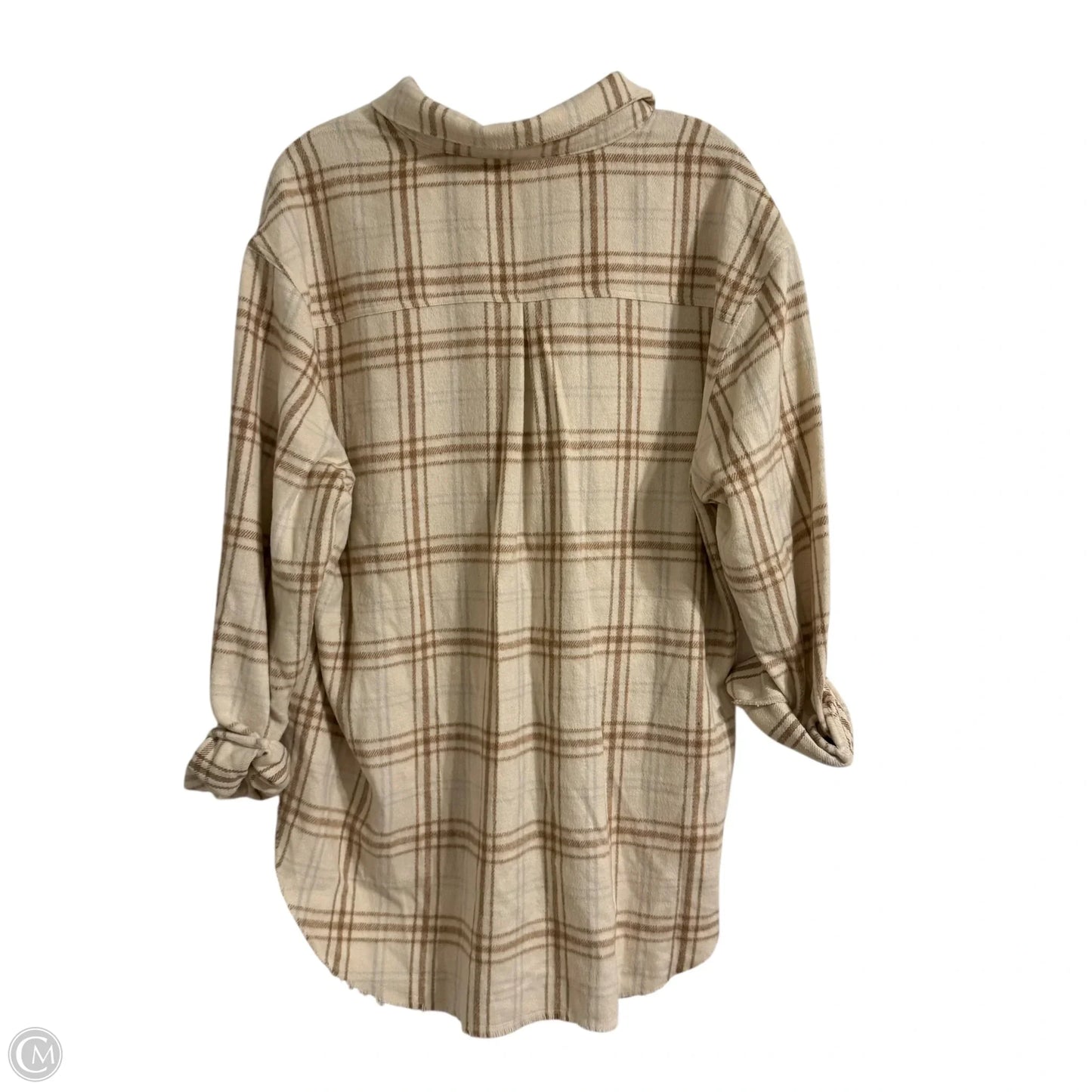 Jacket Shirt By Dress Up In Cream, Size: S