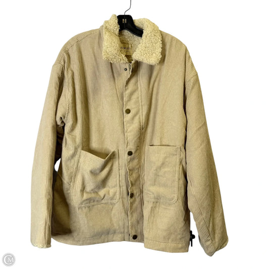 Coat Faux Fur & Sherpa By Promesa In Beige, Size: M