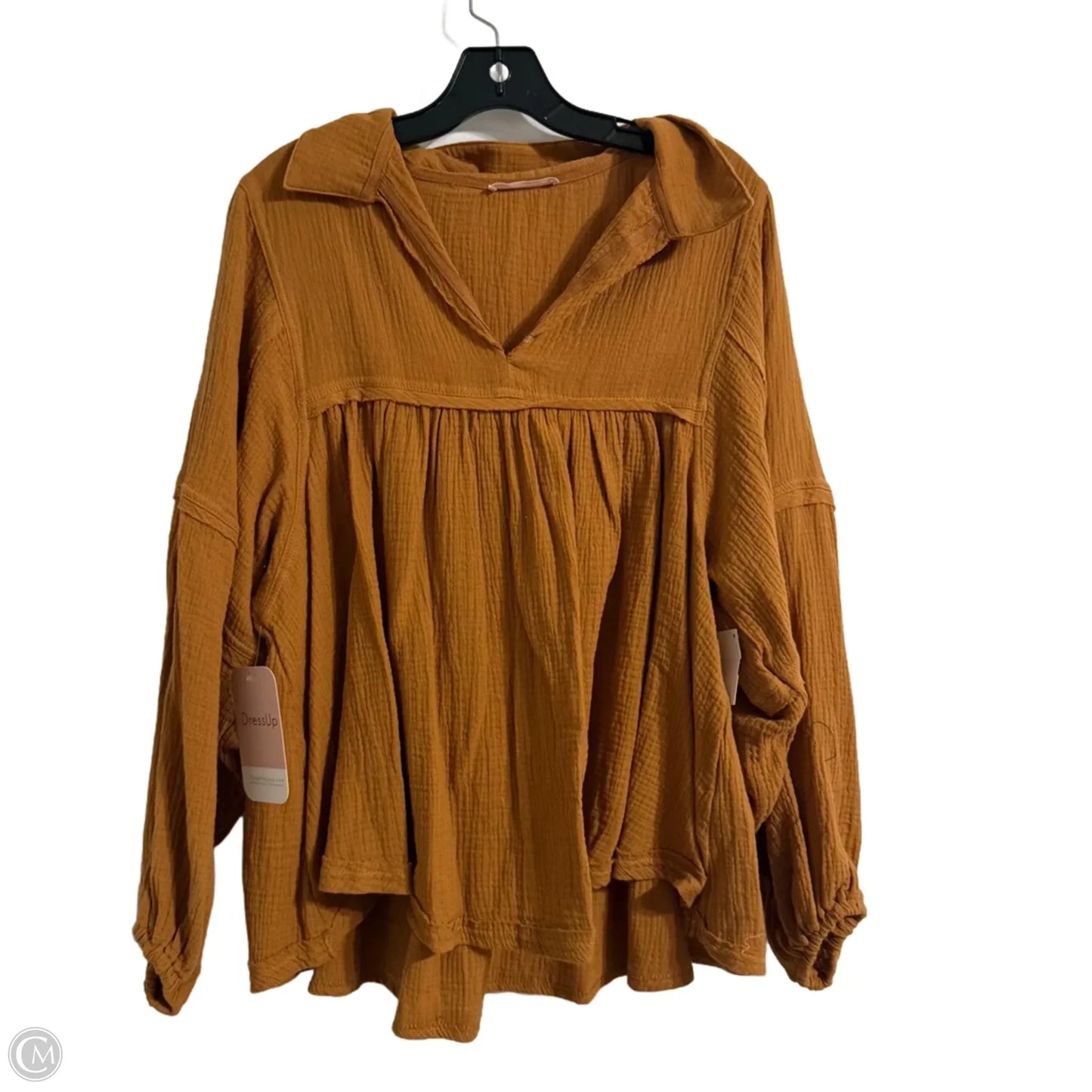 Top Long Sleeve By Ces Femme In Orange, Size: S
