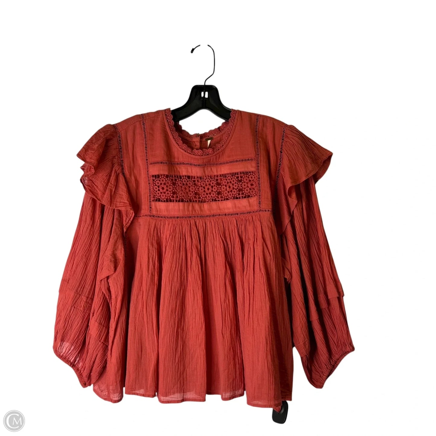 Top Long Sleeve By Free People In Pink, Size: L