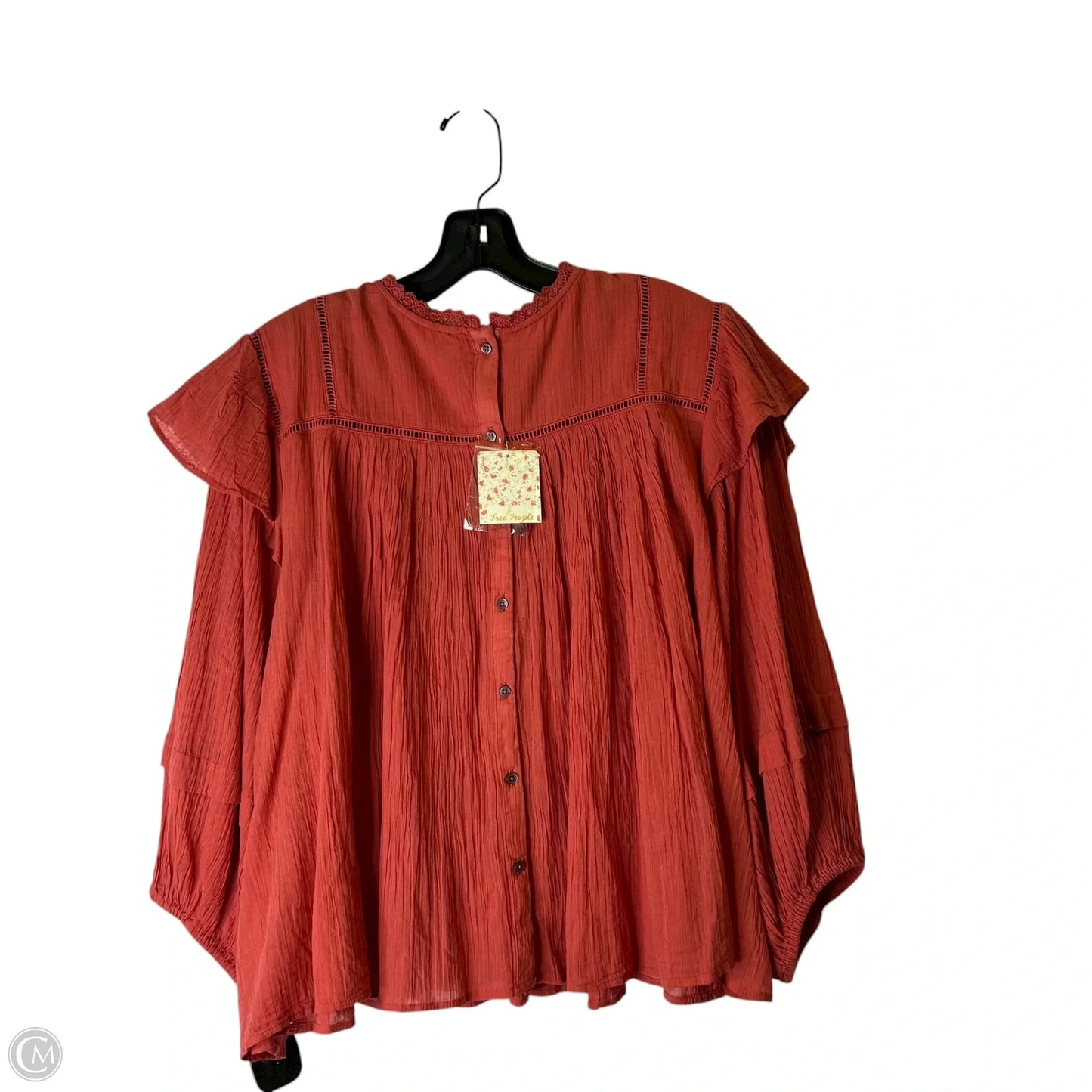 Top Long Sleeve By Free People In Pink, Size: L