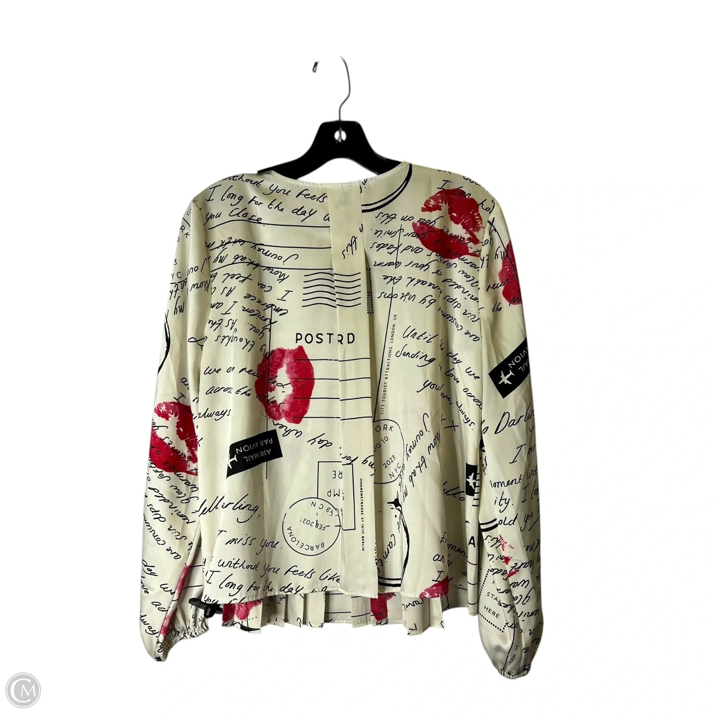 Blouse Long Sleeve By Loft In Cream, Size: S