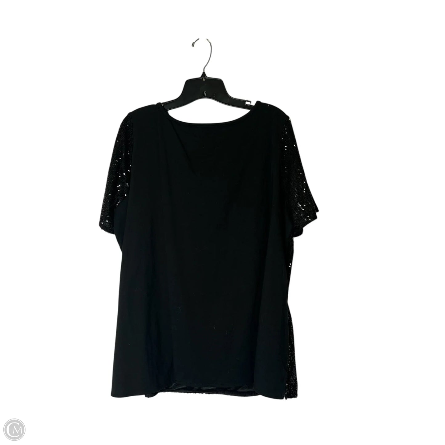 Top Short Sleeve By Clothes Mentor In Black, Size: Xl