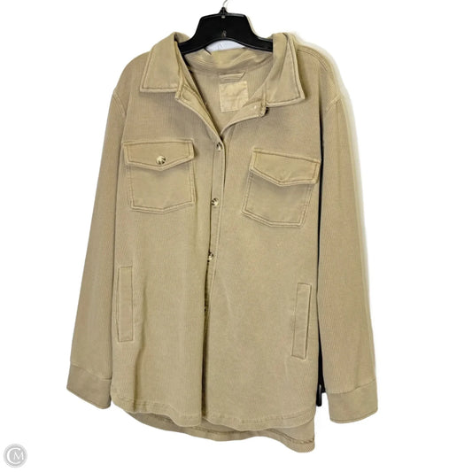 Jacket Shirt By Altard State In Beige, Size: L