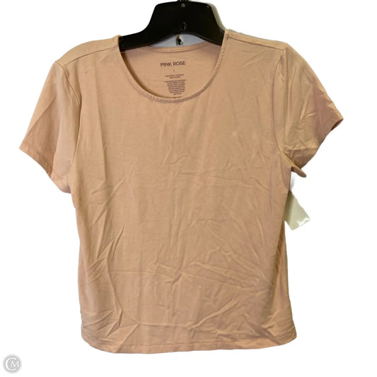 Top Short Sleeve By Pink Rose In Pink, Size: L