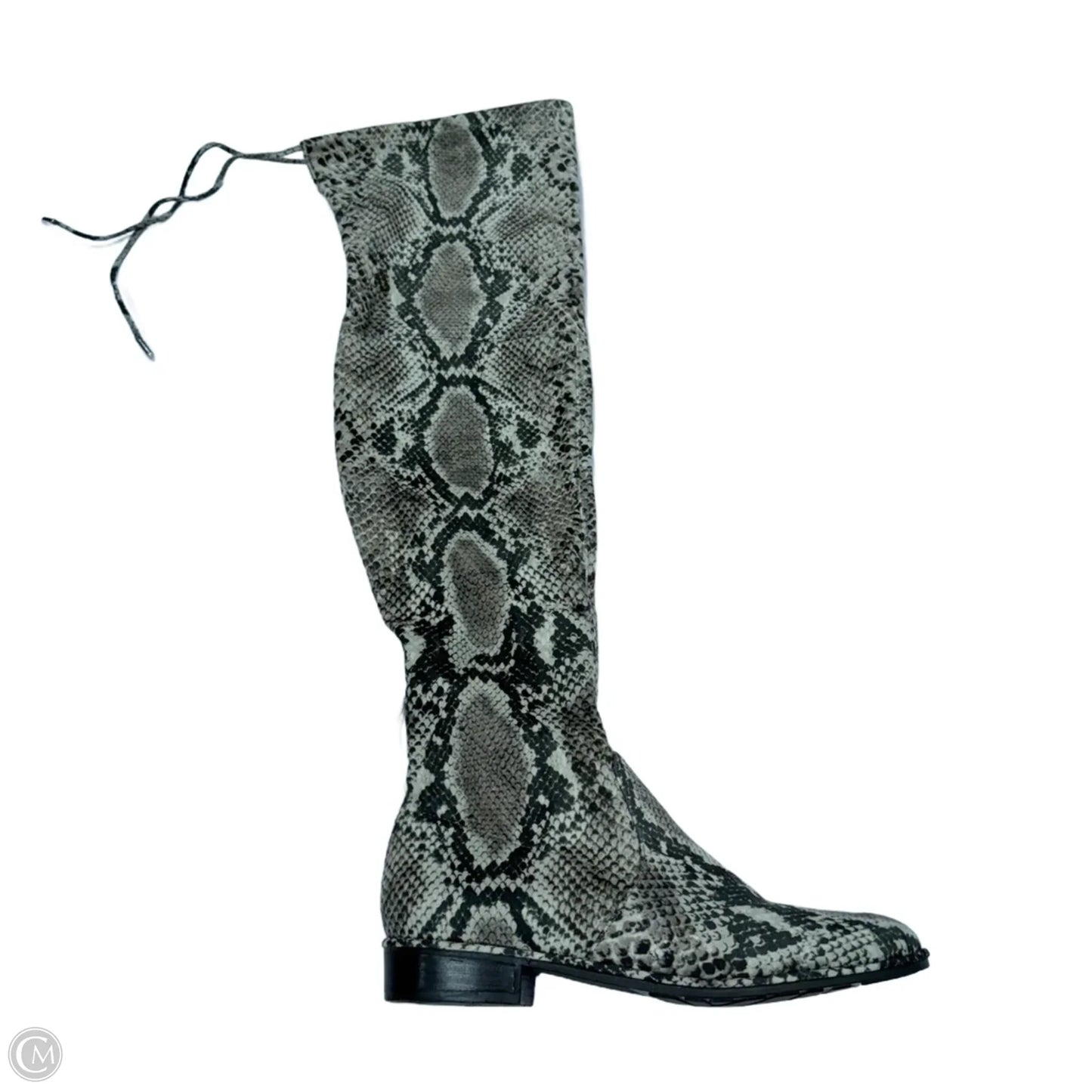 Boots Knee Flats By Marc Fisher In Snakeskin Print, Size: 8