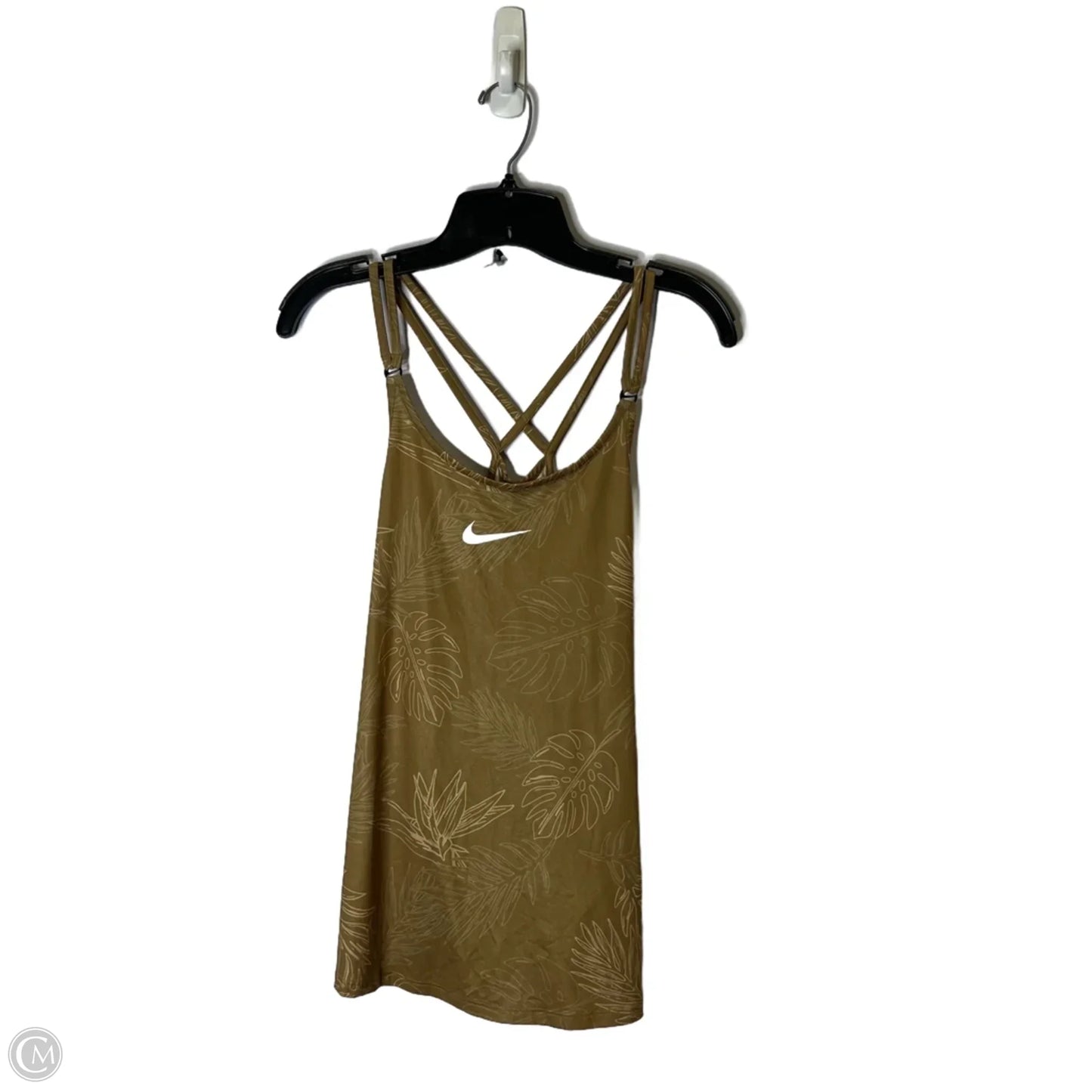 Athletic Tank Top By Nike Apparel In Tan, Size: L