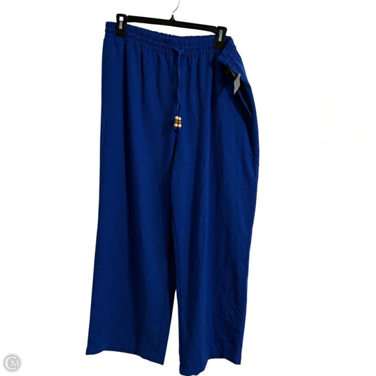 Pants Linen By Intempo In Blue, Size: Xxl