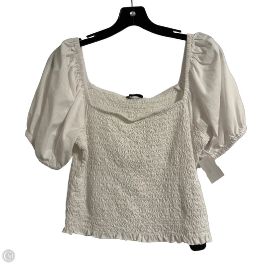 Top Short Sleeve By J. Crew In White, Size: L