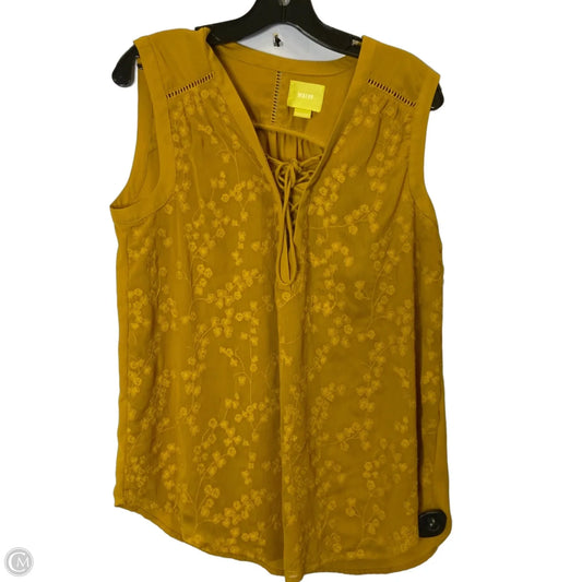 Top Sleeveless By Maeve In Yellow, Size: 10