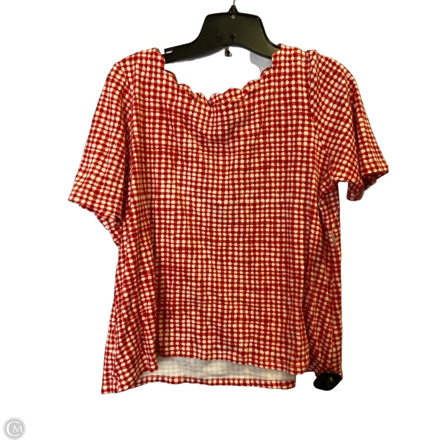 Top Short Sleeve By Kim Rogers In Red, Size: L