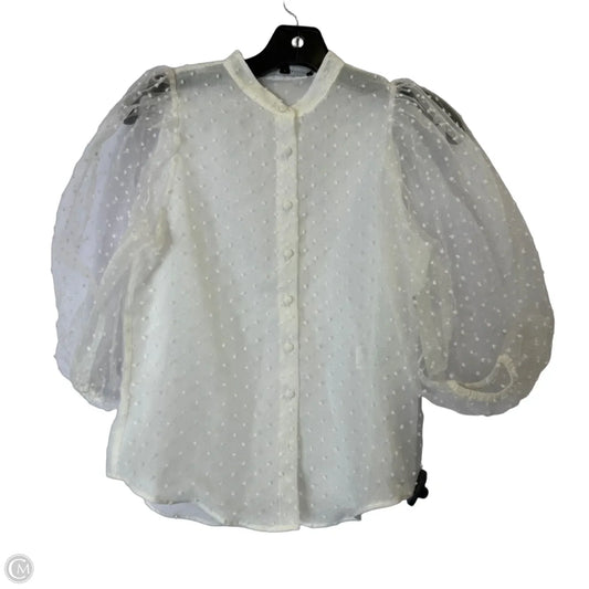 Top Short Sleeve By White House Black Market In White, Size: Xxsp