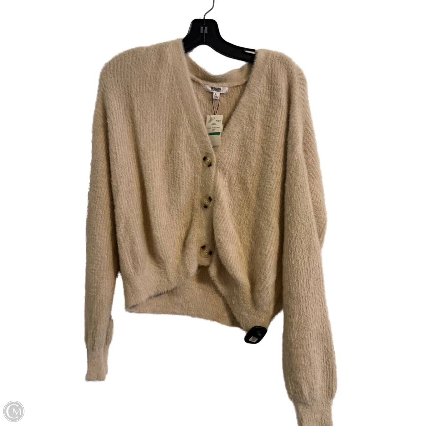 Sweater Cardigan By Steve Madden In Beige, Size: L