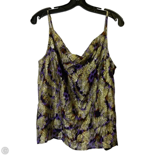 Top Sleeveless By River Island In Gold & Purple, Size: 10
