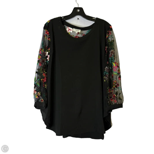 Top Long Sleeve By Umgee In Black, Size: L
