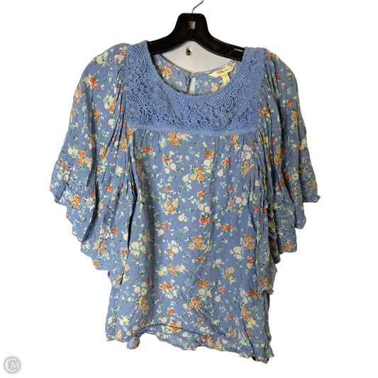 Top Short Sleeve By Matilda Jane In Purple, Size: L