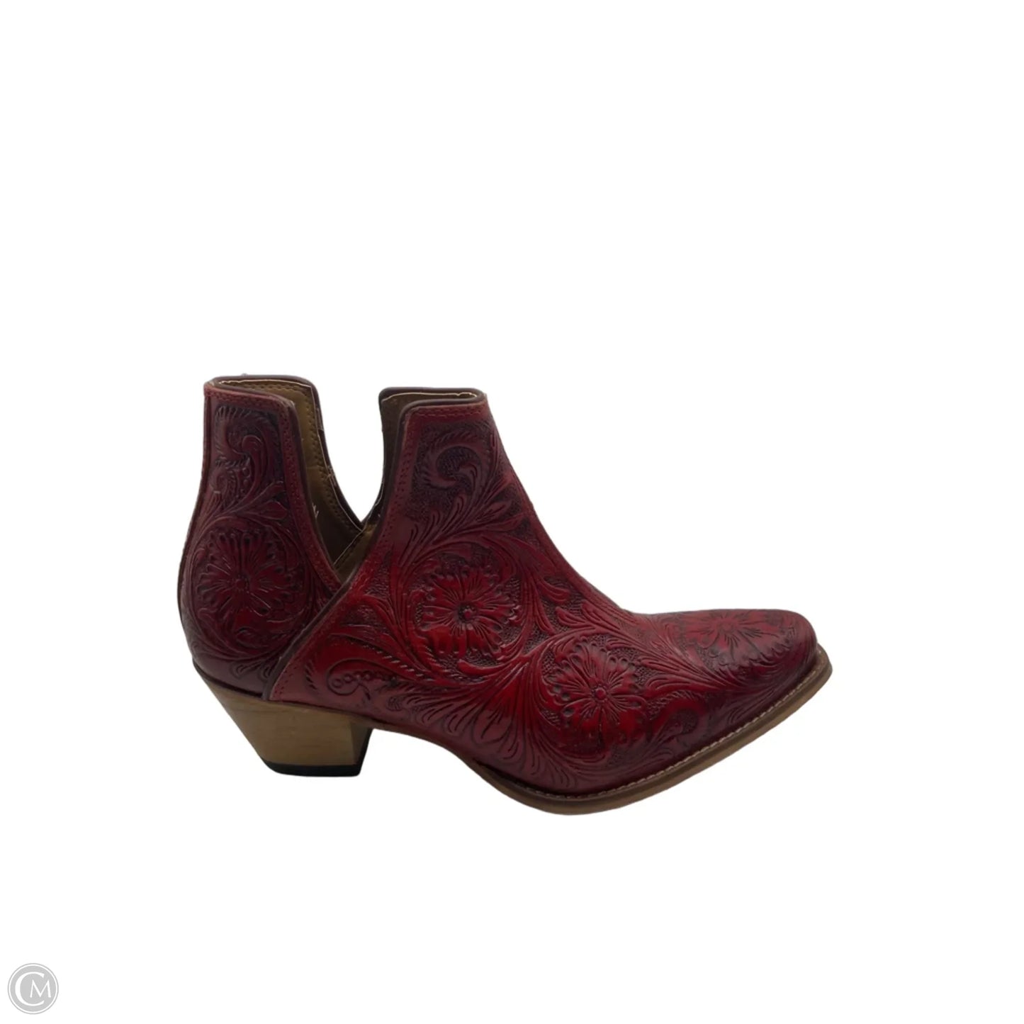 Boots Ankle Heels By Myra In Red, Size: 11