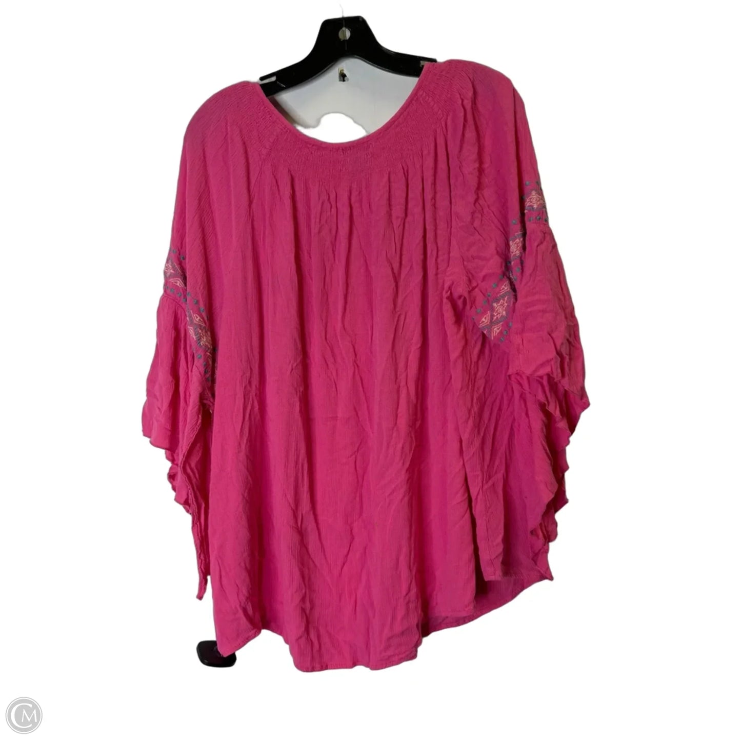 Top Short Sleeve By New Directions In Pink, Size: 2x