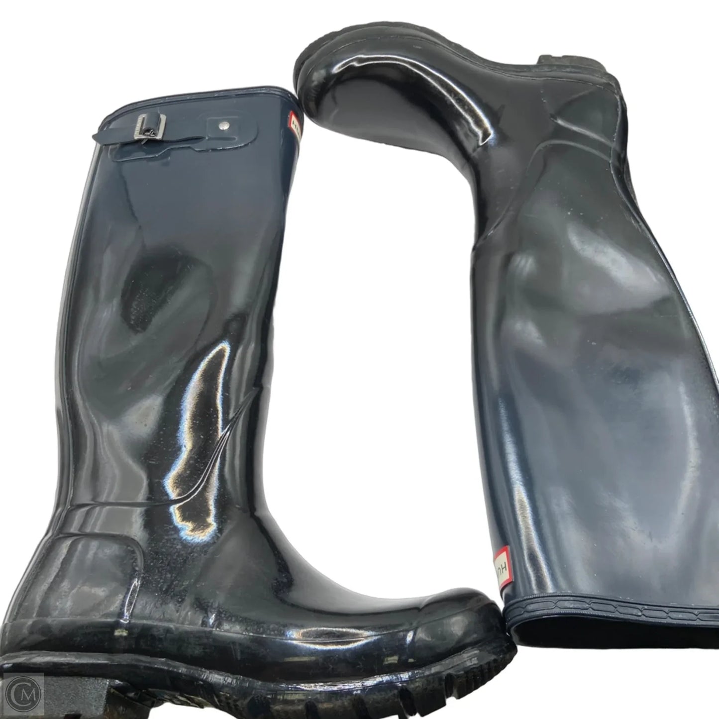 Boots Rain By Hunter In Black & Blue, Size: 8