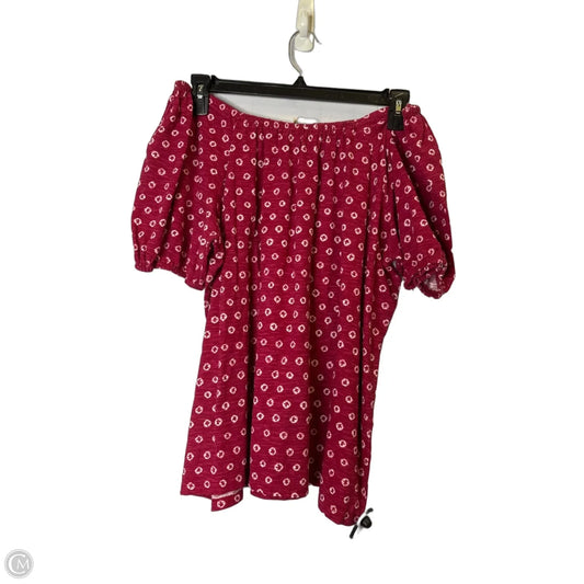 Top Short Sleeve By Style And Company In Pink, Size: 2x