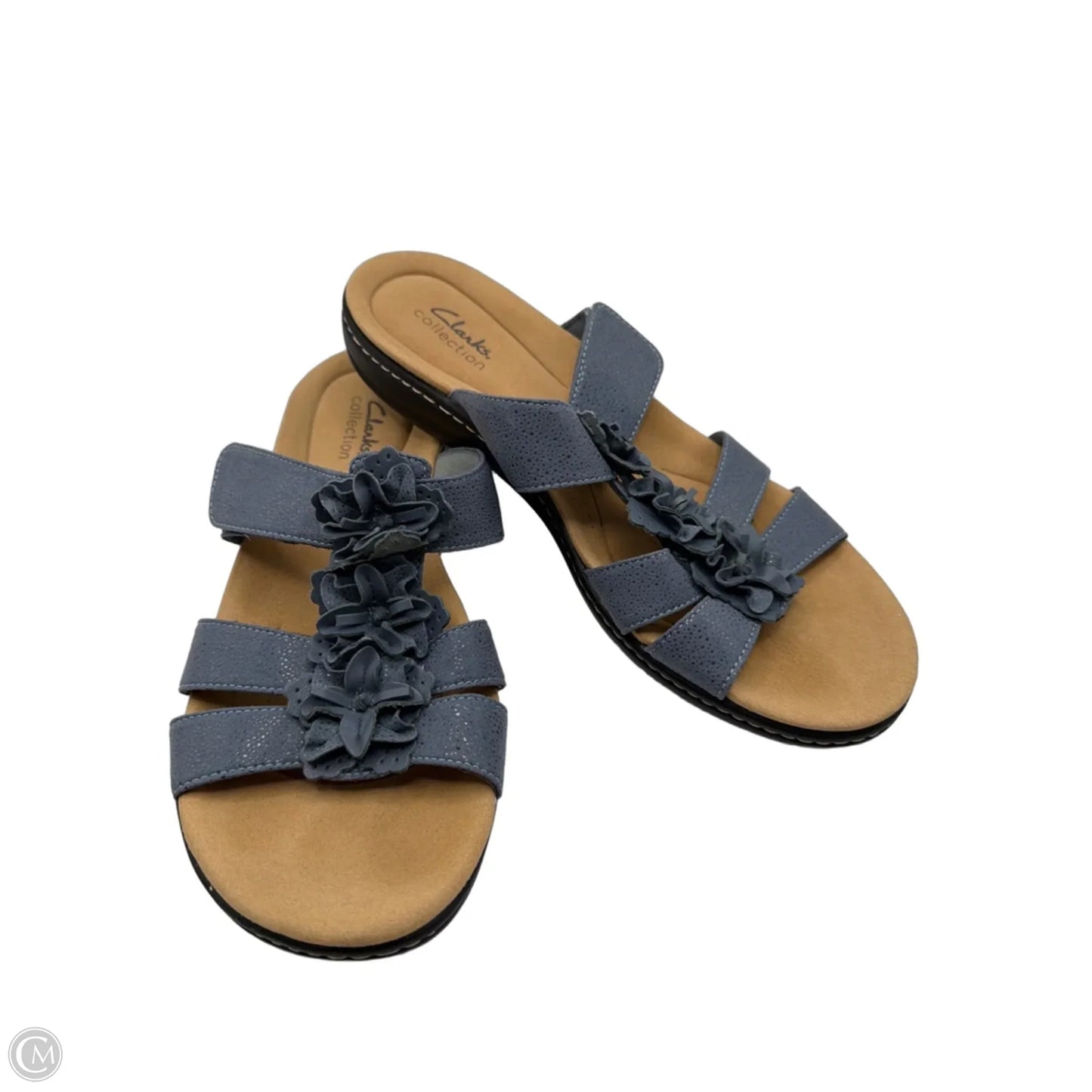 Sandals Flats By Clarks In Blue, Size: 9.5