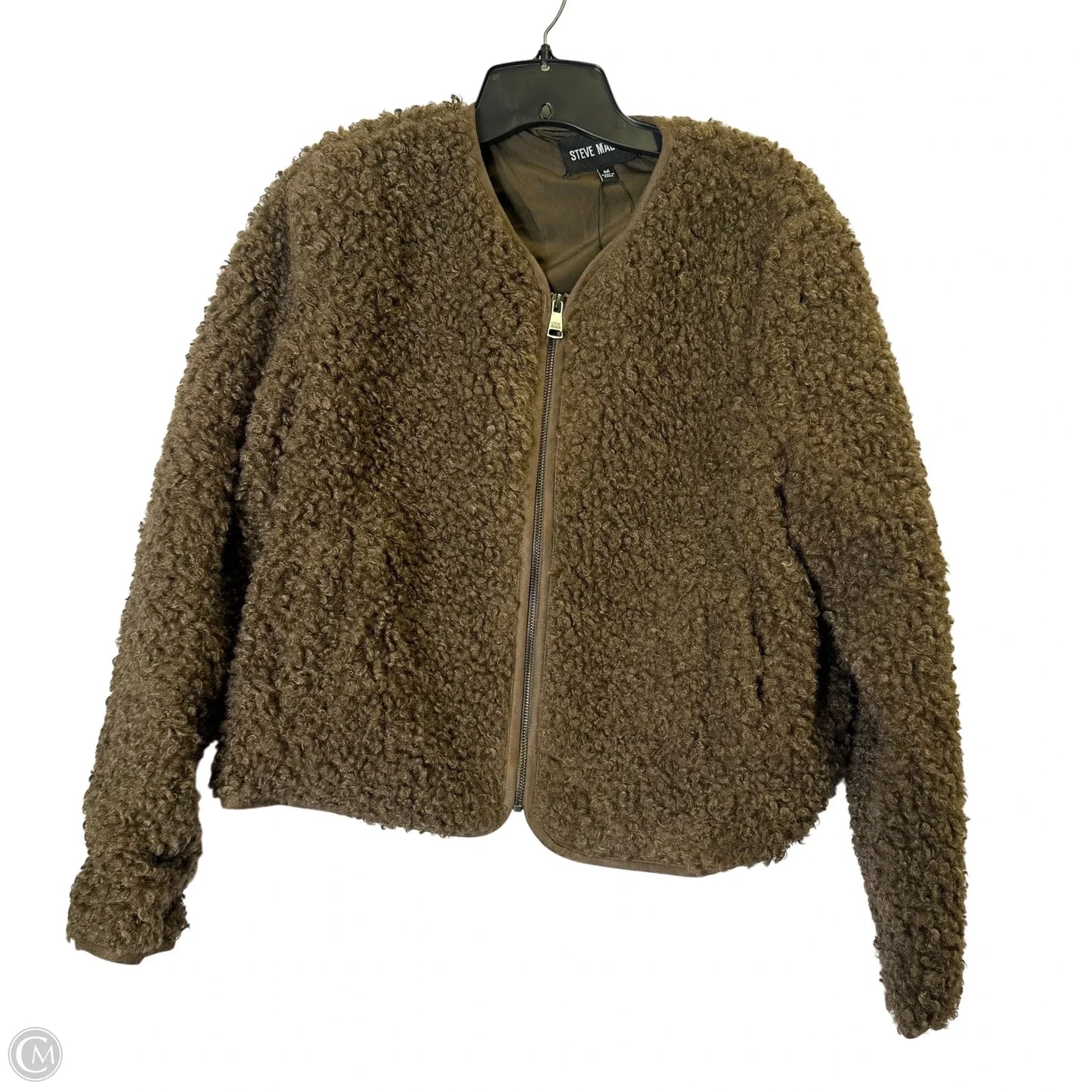 Jacket Faux Fur & Sherpa By Steve Madden In Brown, Size: M
