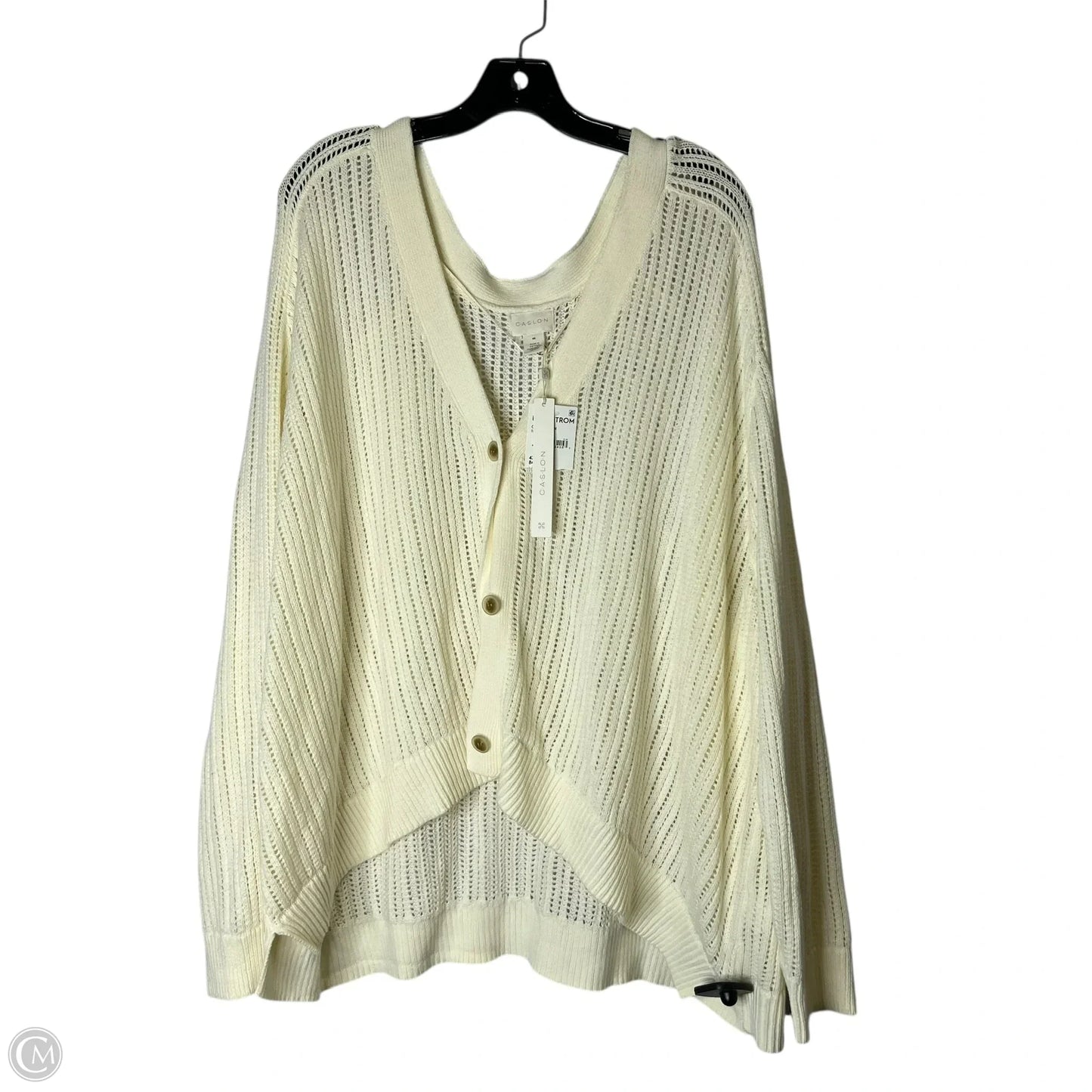Sweater Cardigan By Caslon In Cream, Size: 4x