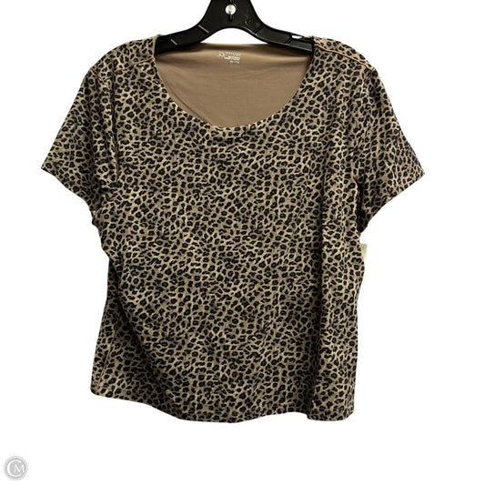 Athletic Top Short Sleeve By Offline By Aerie In Animal Print, Size: Xxl