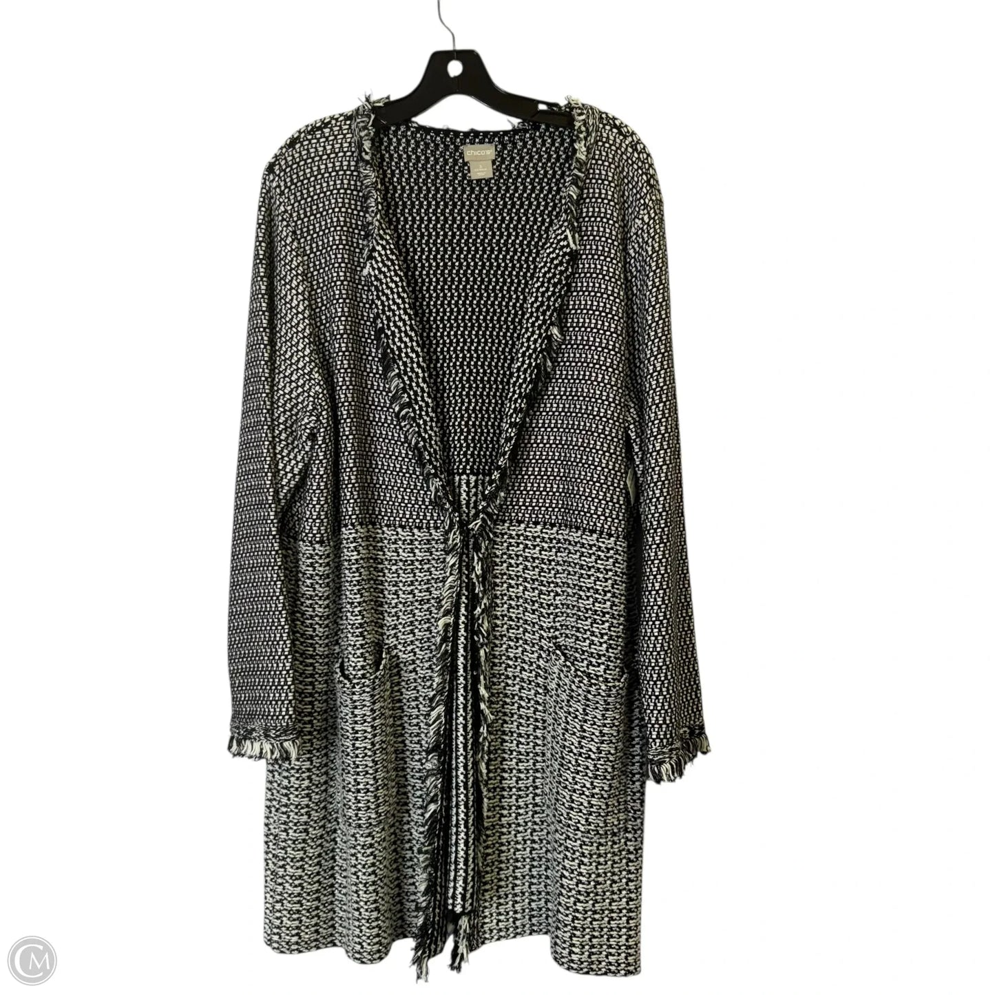 Sweater Cardigan By Chicos In Black, Size: Xl