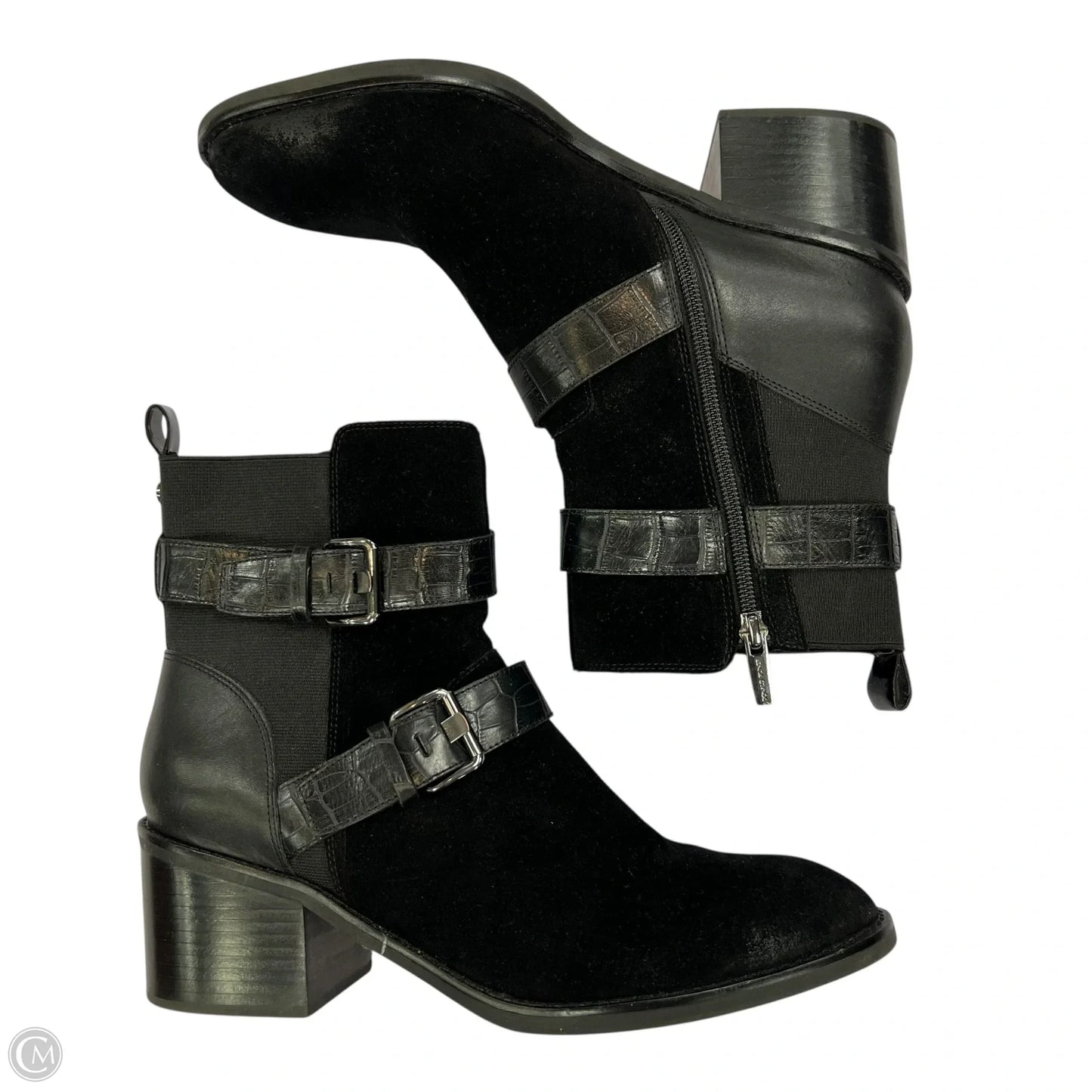 Boots Ankle Heels By Donald Pliner In Black, Size: 10