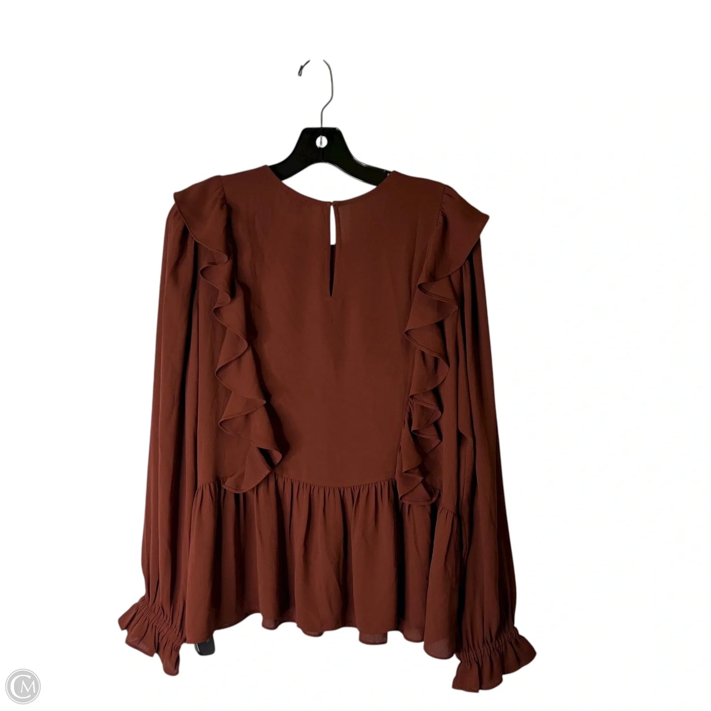 Top Long Sleeve By Ann Taylor In Red, Size: M