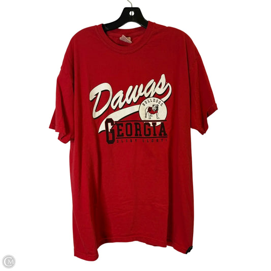 Top Short Sleeve Basic By Comfort Colors In Red, Size: Xl