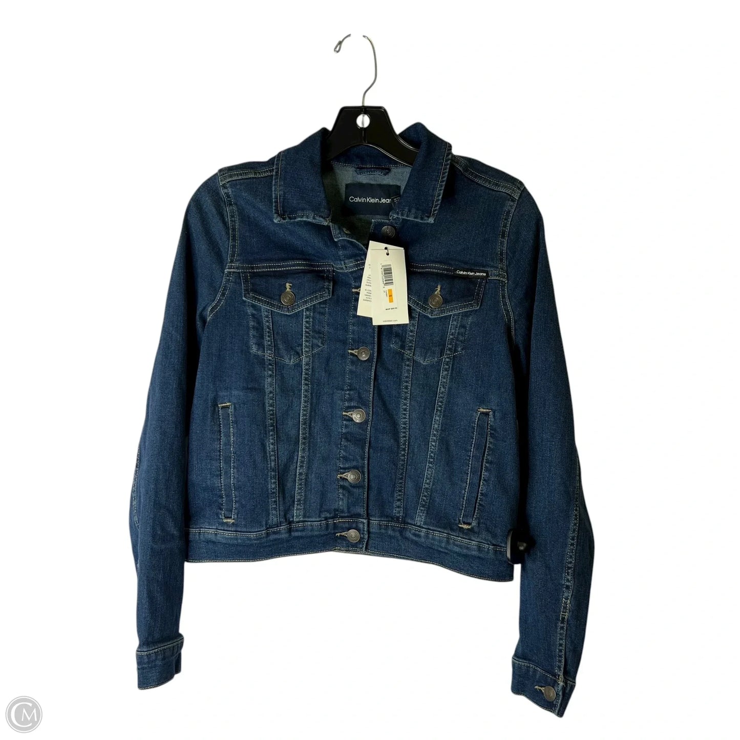 Jacket Denim By Calvin Klein In Blue Denim, Size: S