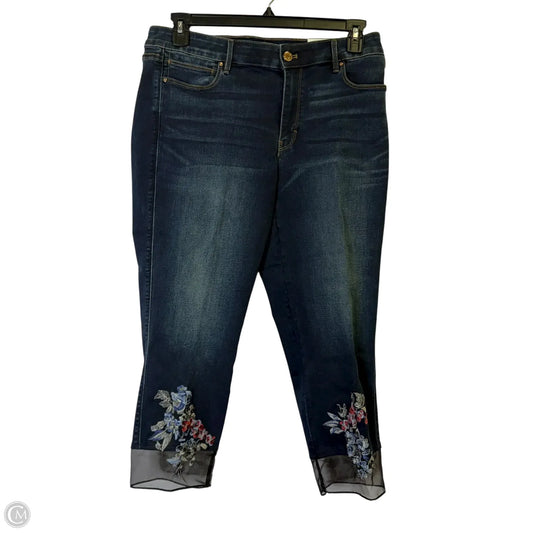 Jeans Cropped By White House Black Market In Blue Denim, Size: 12