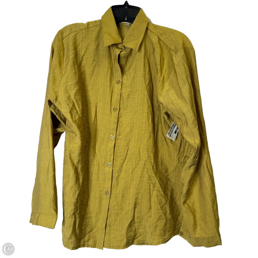 Top Long Sleeve Basic By Clothes Mentor In Yellow, Size: L
