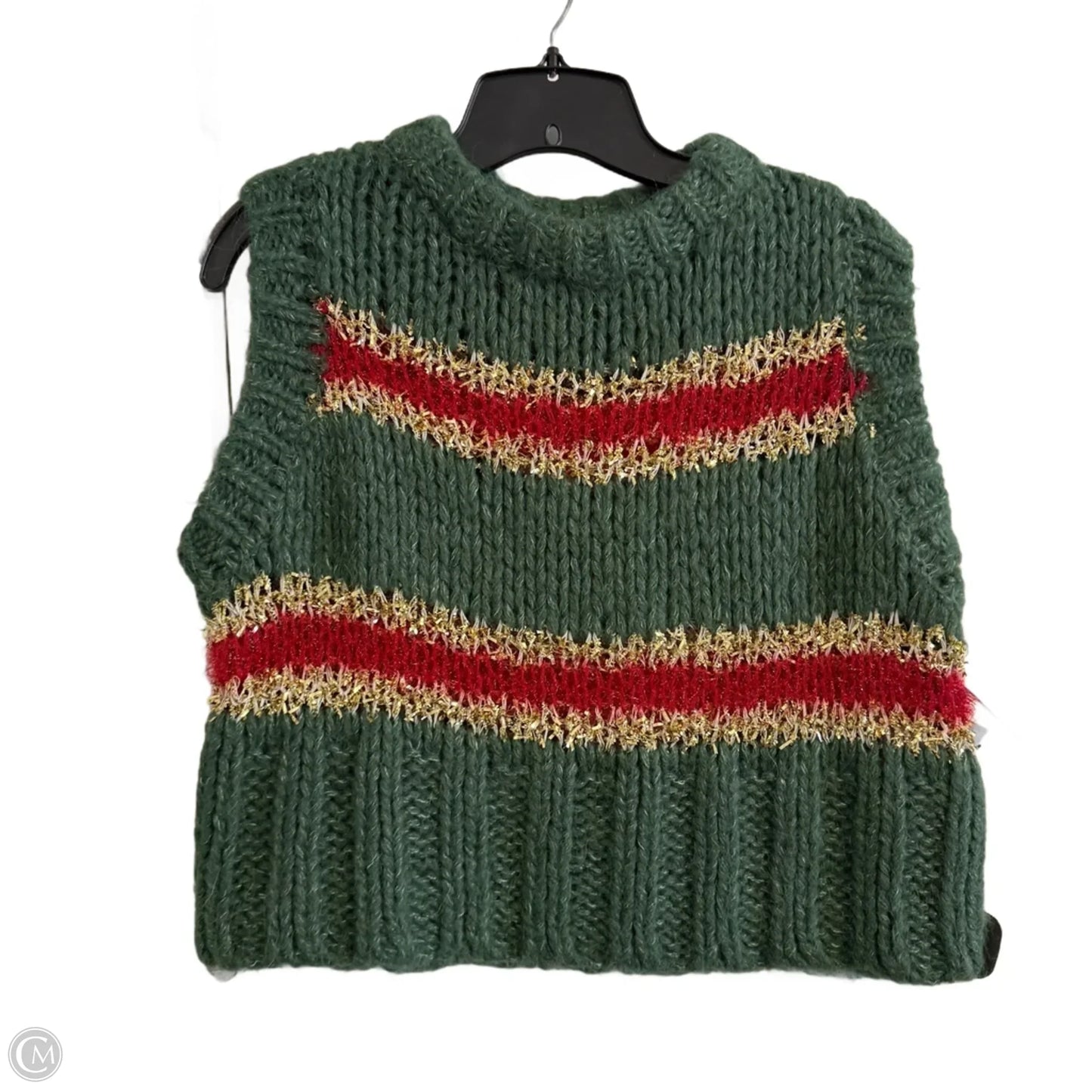 Vest Sweater By Zara In Green, Size: S