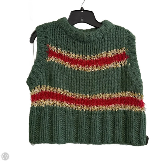 Vest Sweater By Zara In Green, Size: S