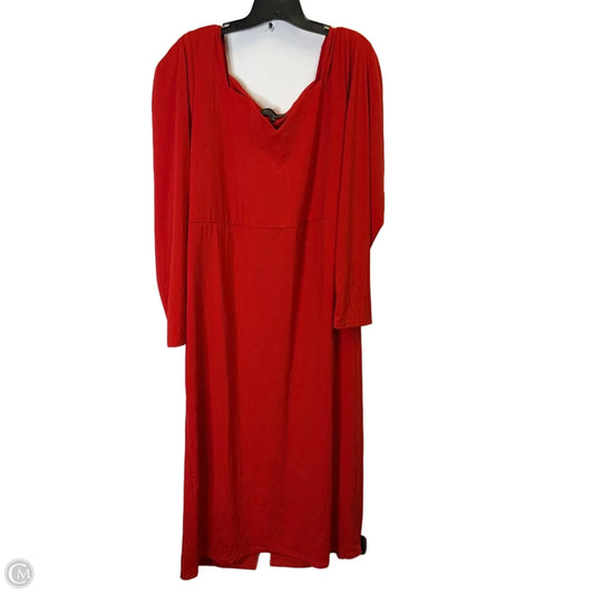 Dress Casual Maxi By Eloquii In Red, Size: 22