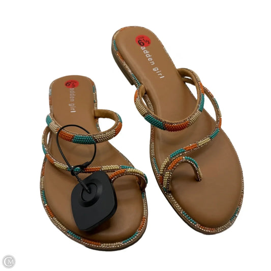 Sandals Flats By Madden Girl In Tan, Size: 6.5