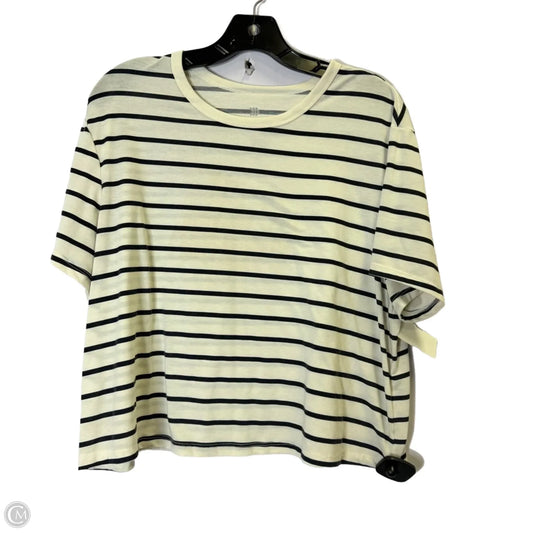 Athletic Top Short Sleeve By All In Motion In Striped Pattern, Size: L
