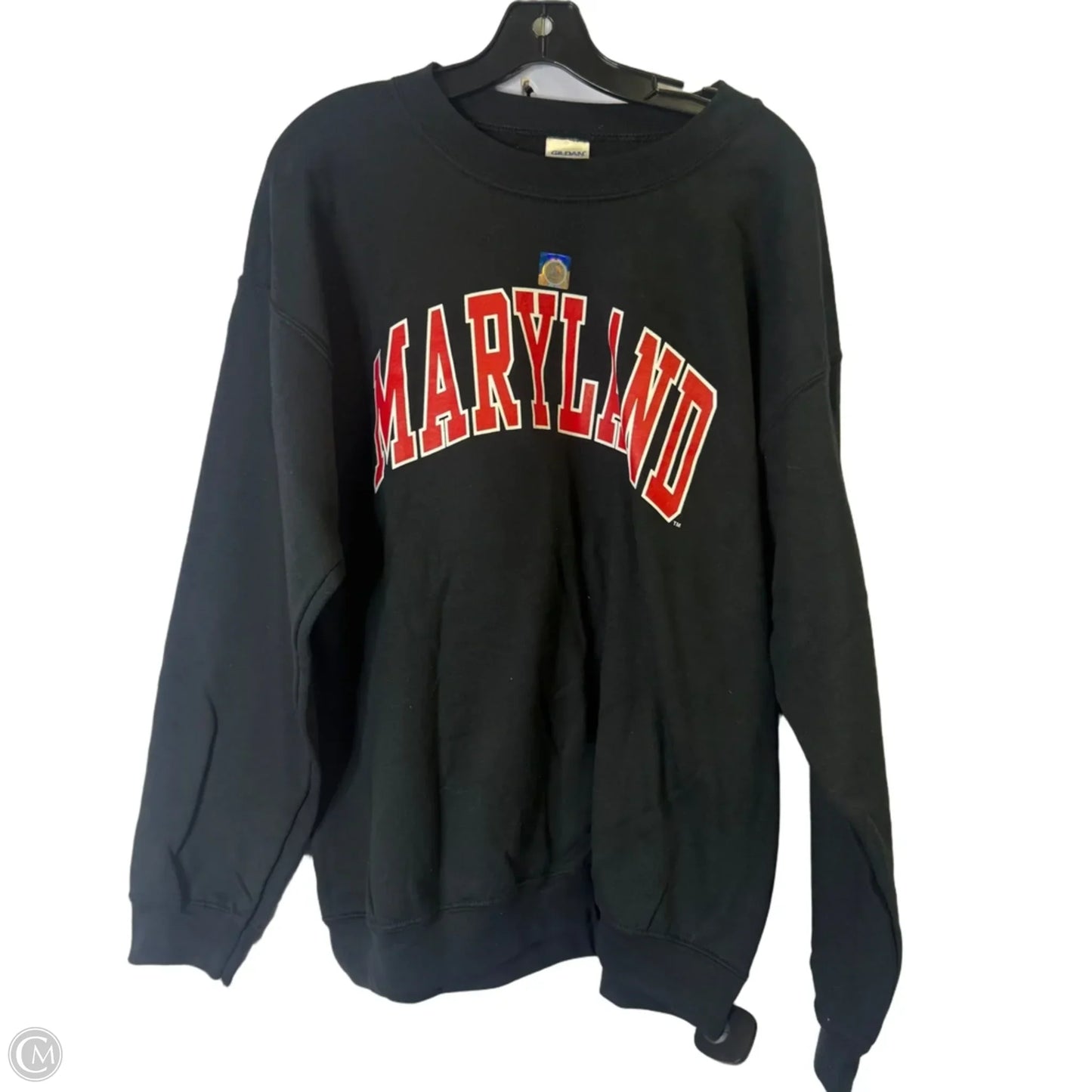 Sweatshirt Crewneck By Gildan In Black, Size: L