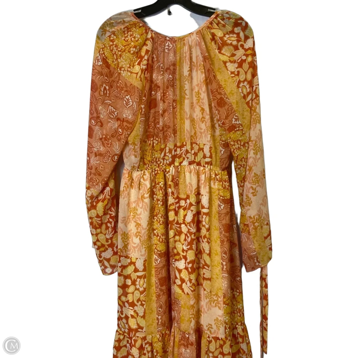 Dress Casual Maxi By Pink Lily In Orange, Size: M
