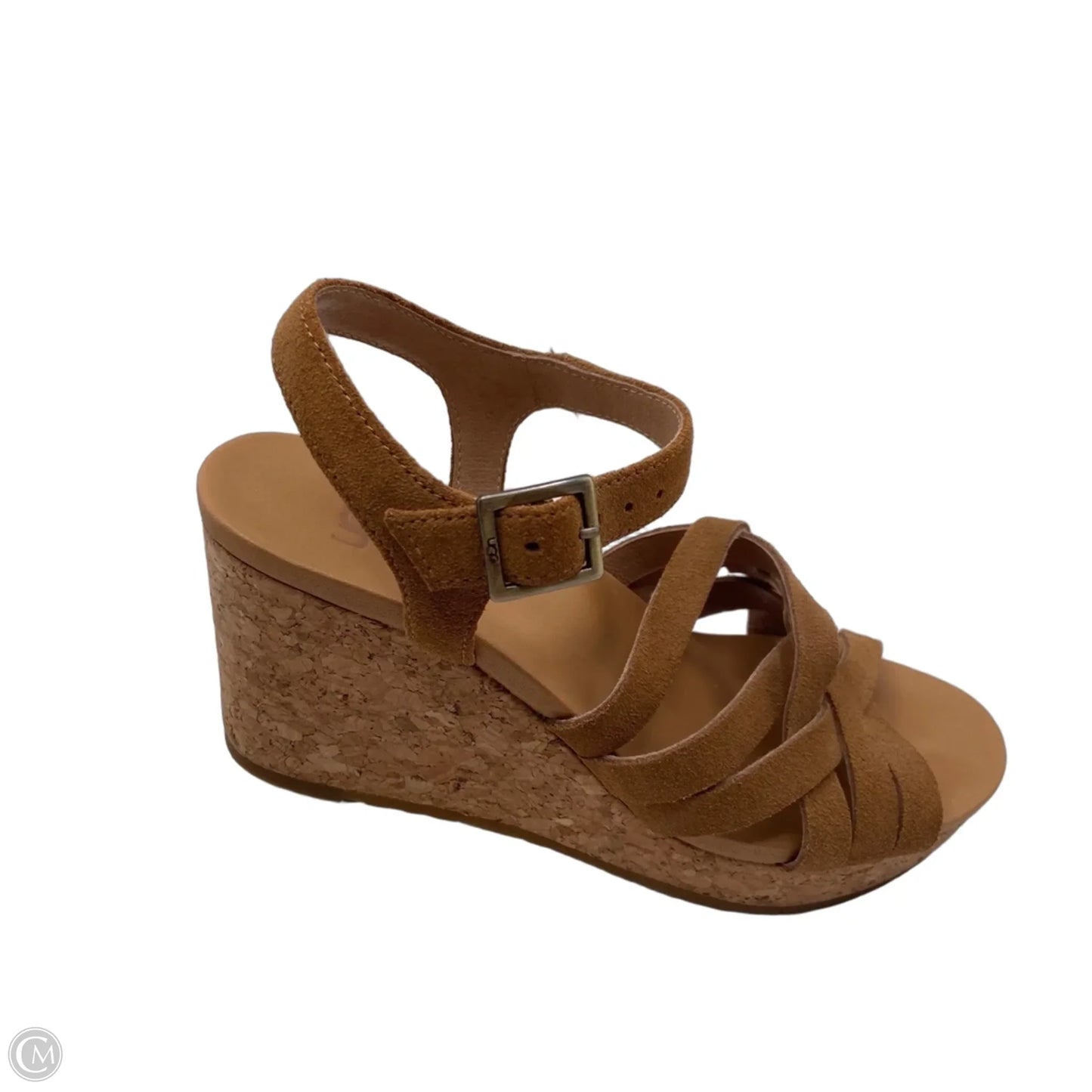 Sandals Designer By Ugg In Tan, Size: 5